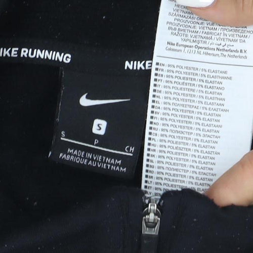 Nike Women's Black Small 1/4 Zip Running Top Long Sleeve Activewear