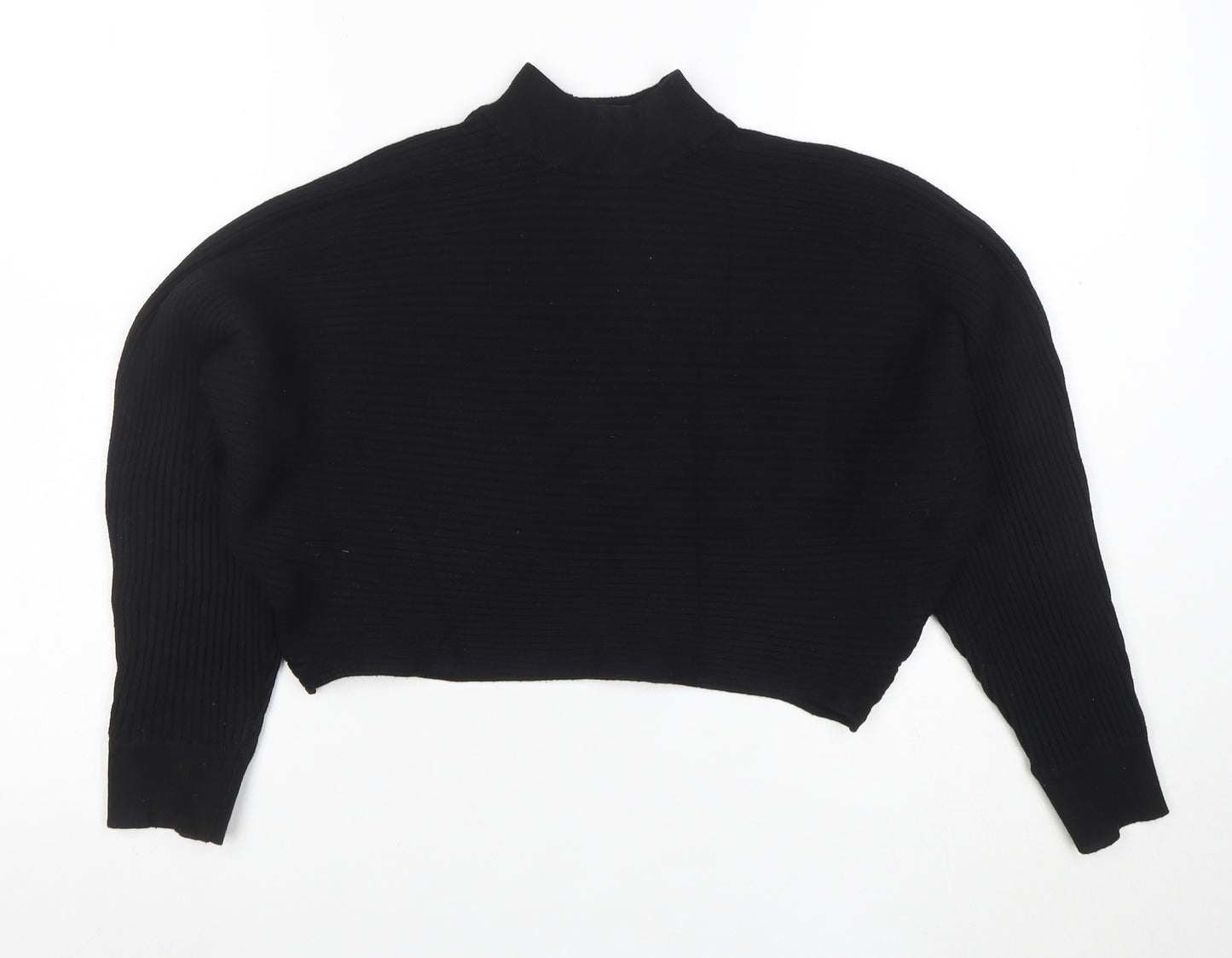 New Look Women’s Black Mock Neck Relaxed Knit Jumper Size M