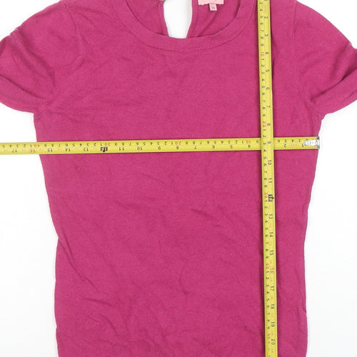 Phase Eight Women's Pink Bow Back Knit Jumper Size 10