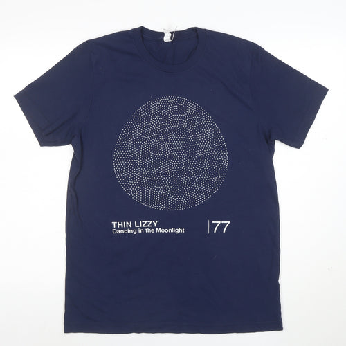 BELLA + CANVAS Men's Blue Thin Lizzy Band Graphic T-Shirt M