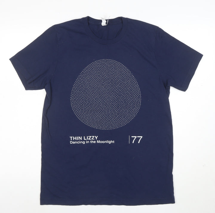 BELLA + CANVAS Men's Blue Thin Lizzy Band Graphic T-Shirt M