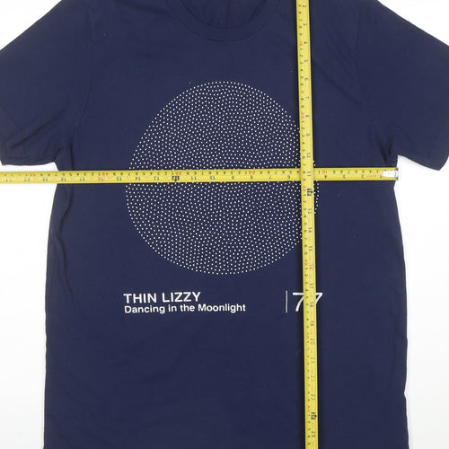 BELLA + CANVAS Men's Blue Thin Lizzy Band Graphic T-Shirt M