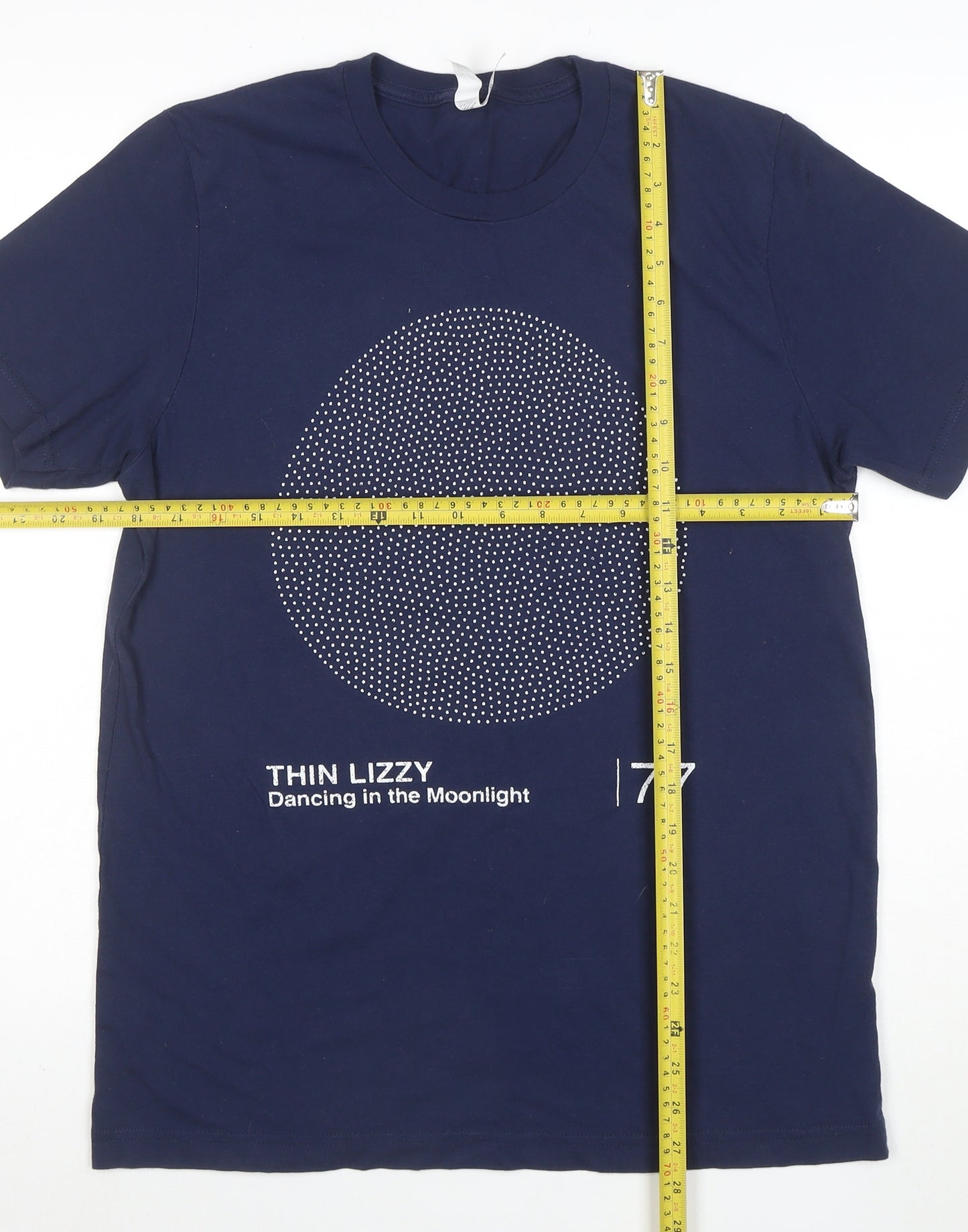 BELLA + CANVAS Men's Blue Thin Lizzy Band Graphic T-Shirt M