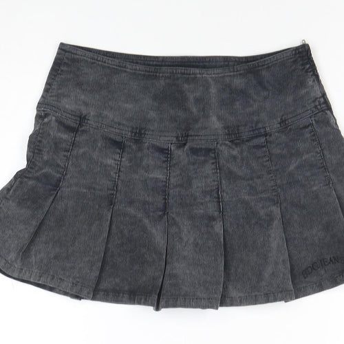 BDG Urban Outfitters Womens Grey Pleated Corduroy Mini Skirt Size S