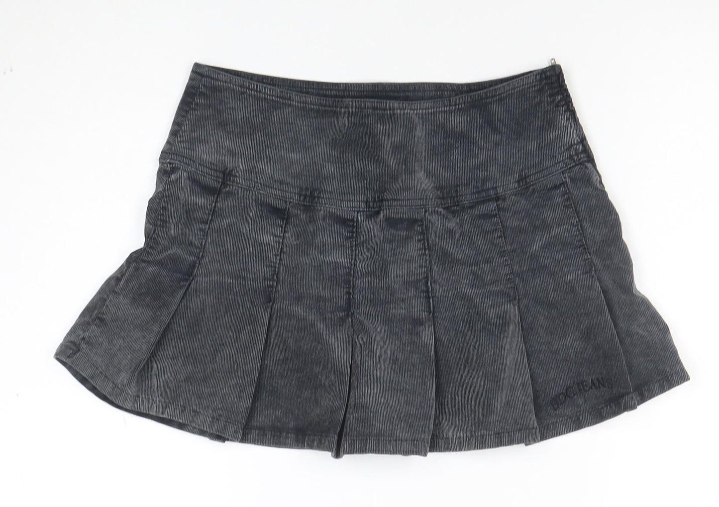 BDG Urban Outfitters Womens Grey Pleated Corduroy Mini Skirt Size S