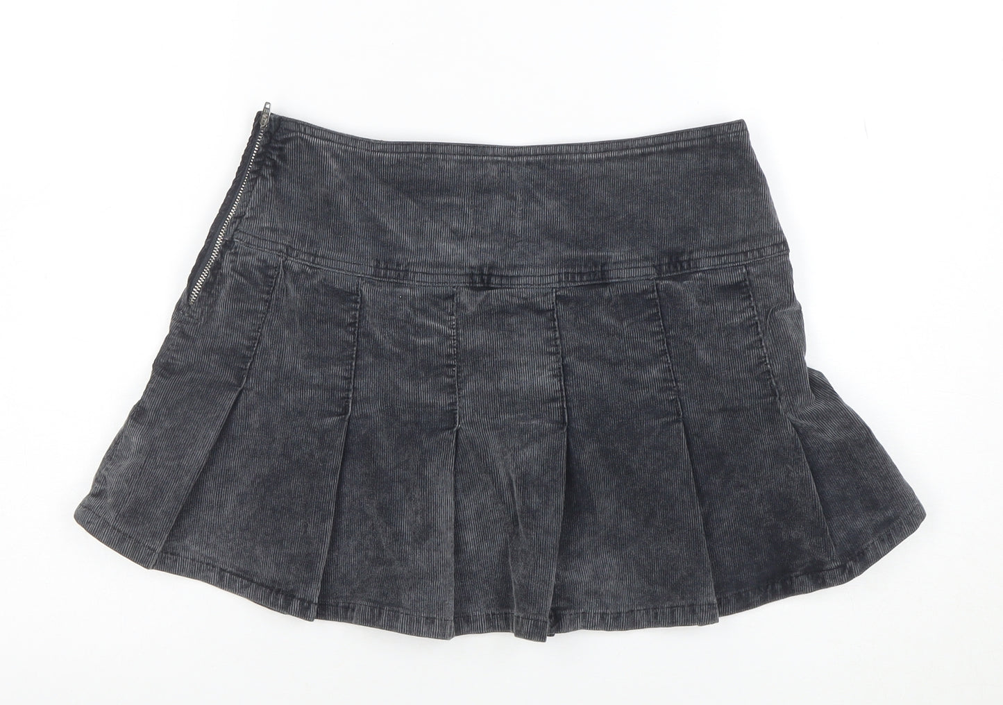 BDG Urban Outfitters Womens Grey Pleated Corduroy Mini Skirt Size S