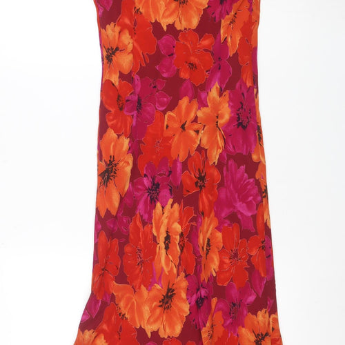 New Look Women's Multicoloured Floral Midi Bodycon Dress Size 12