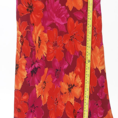 New Look Women's Multicoloured Floral Midi Bodycon Dress Size 12