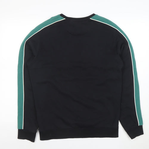 Lyle & Scott Men's Black XL Crew Neck Striped Sweatshirt