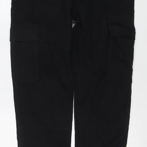 Marks and Spencer Men's Black Cargo Tapered Fit Trousers 32W 31L