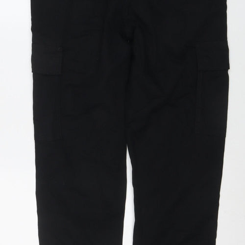 Marks and Spencer Men's Black Cargo Tapered Fit Trousers 32W 31L
