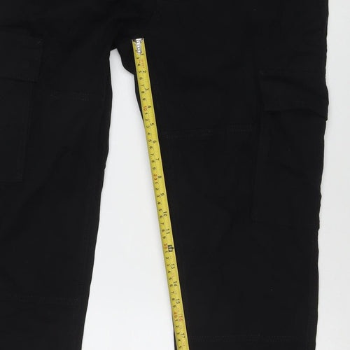 Marks and Spencer Men's Black Cargo Tapered Fit Trousers 32W 31L