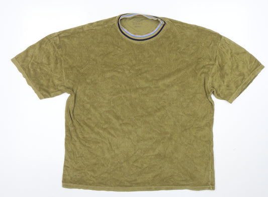 Urban Outfitters Men's Green Cotton Short Sleeve Crew Neck T-Shirt Size S