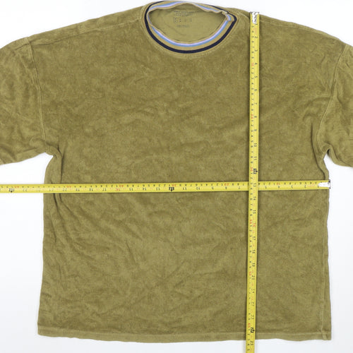 Urban Outfitters Men's Green Cotton Short Sleeve Crew Neck T-Shirt Size S