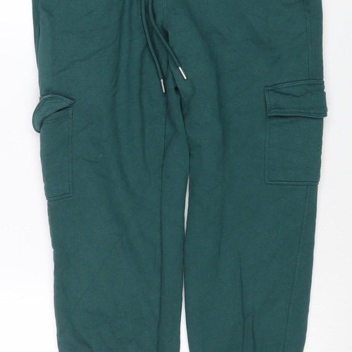 DKNY Girls Green Jogger Sweatpants Size S Elastic Waist Pockets