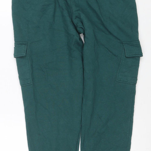 DKNY Girls Green Jogger Sweatpants Size S Elastic Waist Pockets