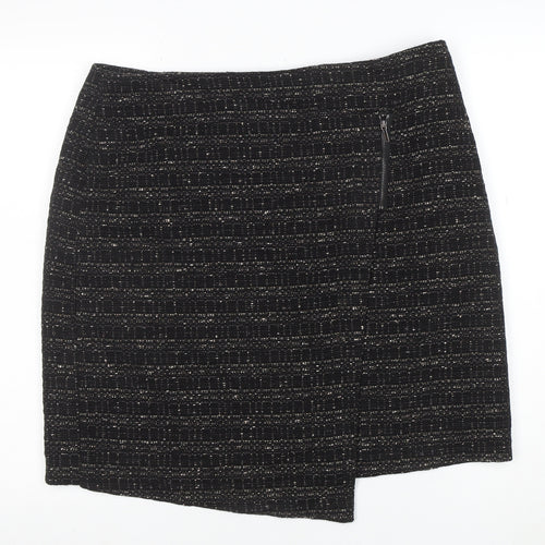 Marks and Spencer Women Black Size 16 Tweed Pencil Skirt