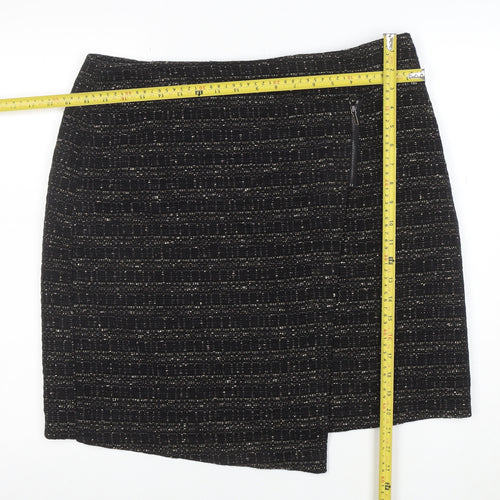 Marks and Spencer Women Black Size 16 Tweed Pencil Skirt
