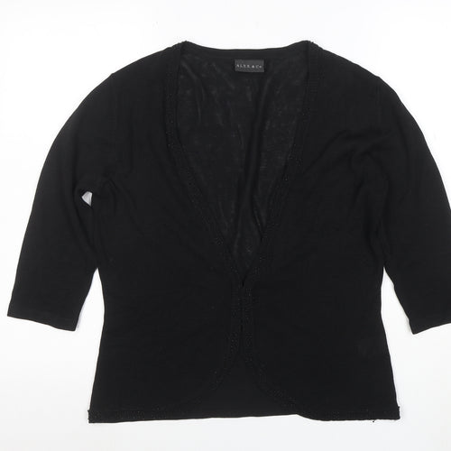 Alex & Co Women’s Black Size 14 Viscose Acrylic Beaded Cardigan