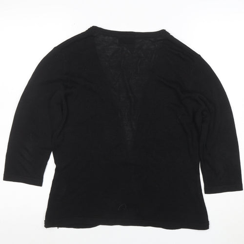 Alex & Co Women’s Black Size 14 Viscose Acrylic Beaded Cardigan