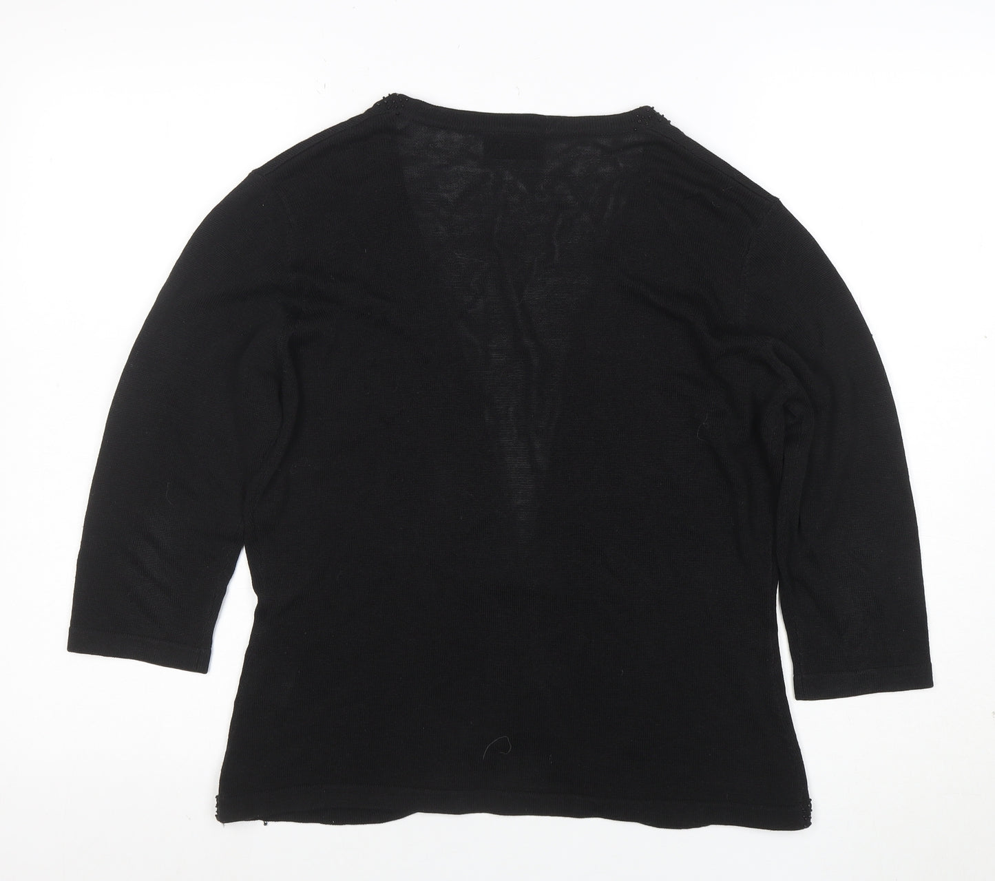 Alex & Co Women’s Black Size 14 Viscose Acrylic Beaded Cardigan
