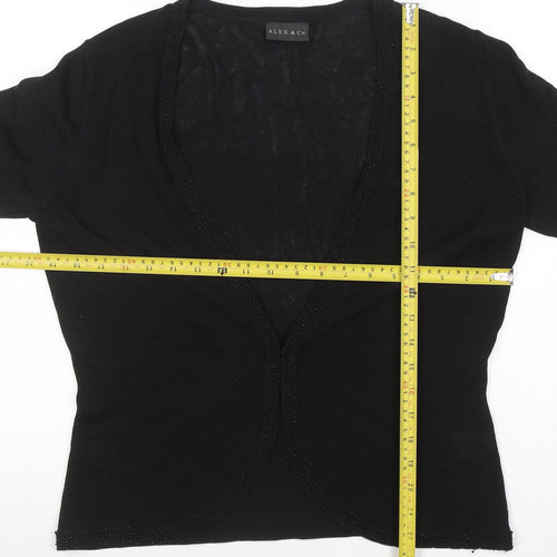 Alex & Co Women’s Black Size 14 Viscose Acrylic Beaded Cardigan