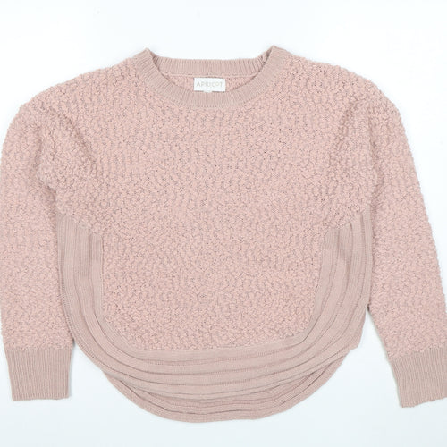 Apricot Womens Pink Crew Neck Chunky Knit Jumper Size 10