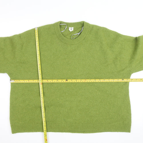 H&M Women's Green Wool Alpaca Knit Pullover Jumper Size 14