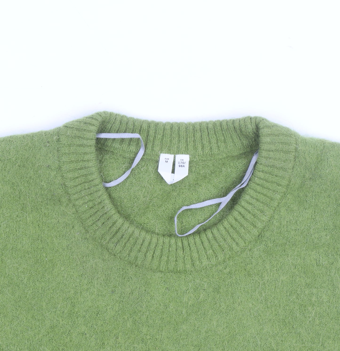H&M Women's Green Wool Alpaca Knit Pullover Jumper Size 14