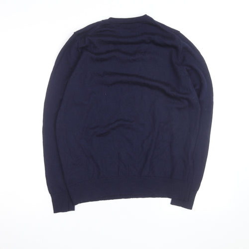 Marks and Spencer Women’s Blue Merino Wool Crew Neck Jumper Size 14