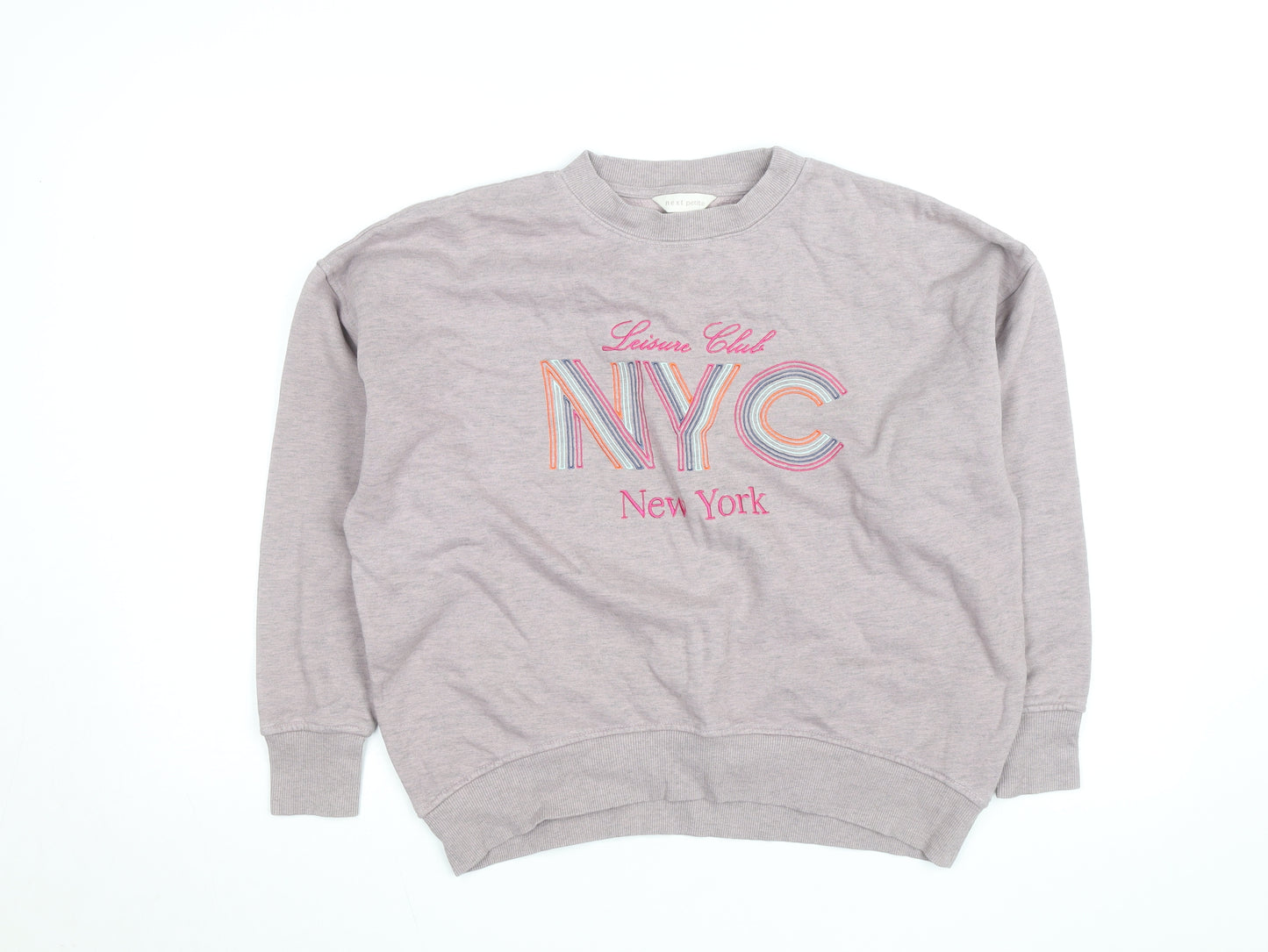 Next Women Grey NYC Graphic Pullover Sweatshirt Size XS
