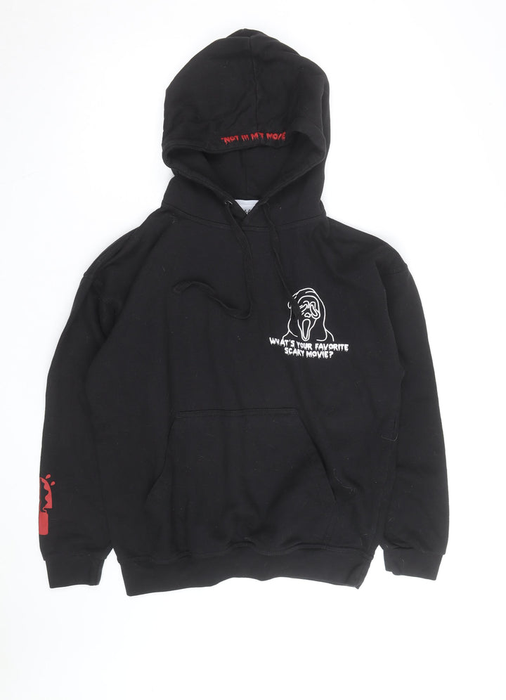 Ratchet Men’s Black Pullover Hoodie L Horror Graphic Print Sweatshirt