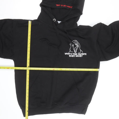 Ratchet Men’s Black Pullover Hoodie L Horror Graphic Print Sweatshirt