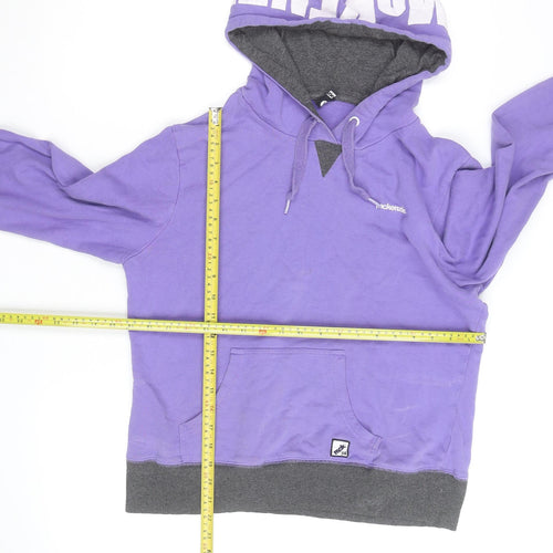 McKenzie Women Purple Hoodie Size L Pullover Logo Hooded Sweatshirt