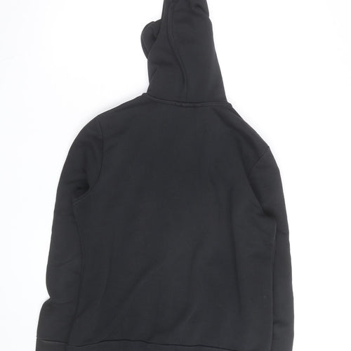adidas Boys Black Full Zip Hoodie 14 Years Fleece Sports Jacket