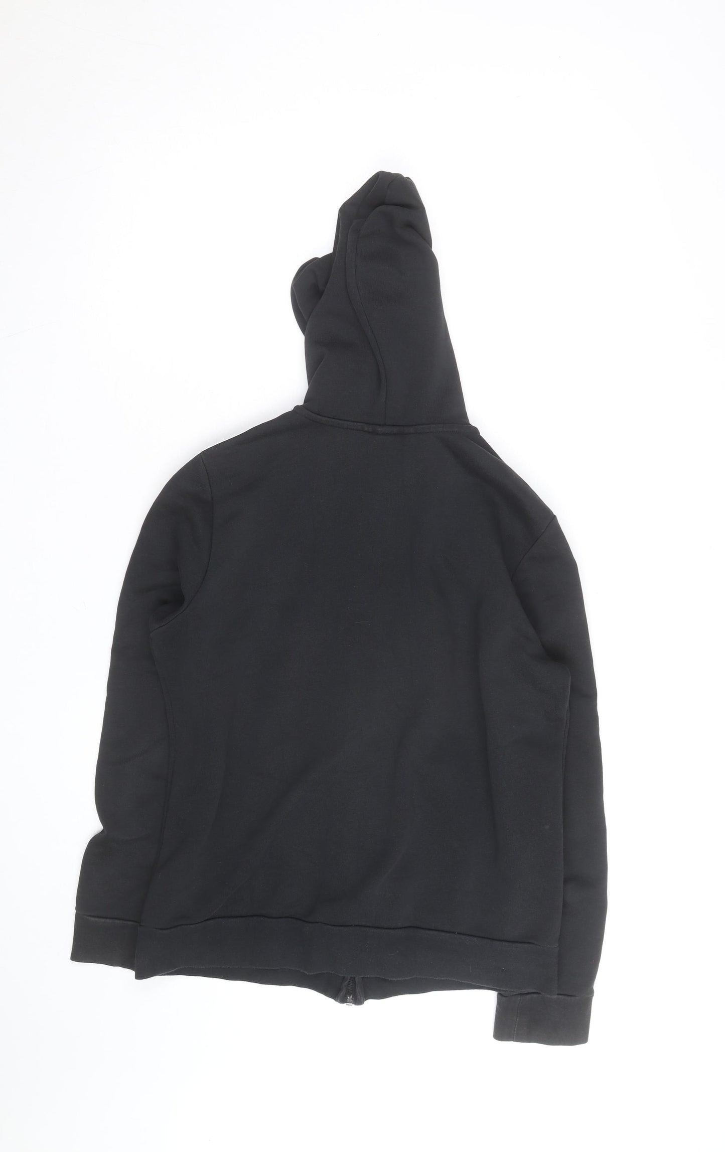 adidas Boys Black Full Zip Hoodie 14 Years Fleece Sports Jacket