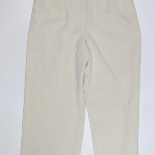 Marks and Spencer Womens Beige Cropped Tailored Trousers Size 16