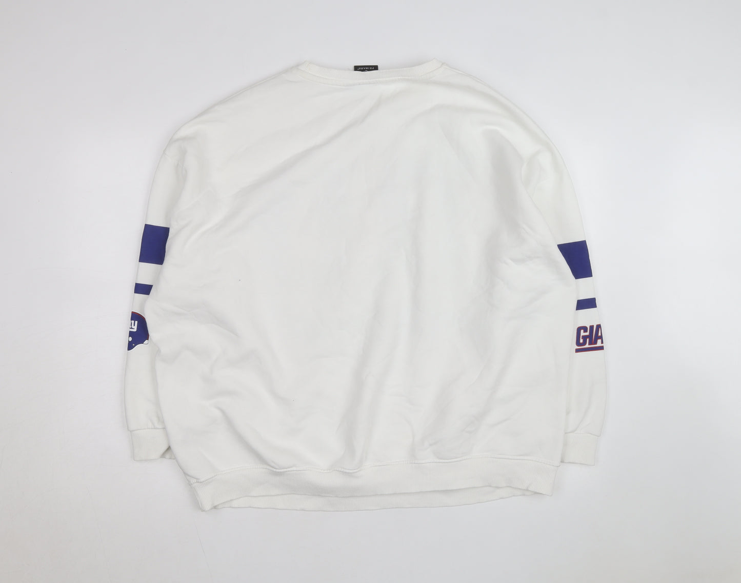 Primark NFL Men’s White XL Pullover Sweatshirt with Logo Print