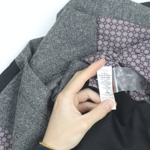 Next Men's Grey Wool Blend Tweed Waistcoat Size 38 Regular