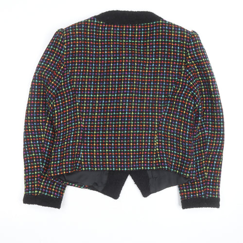 David Emanuel Women’s Multicoloured Tweed Wool Blazer Jacket Size 12