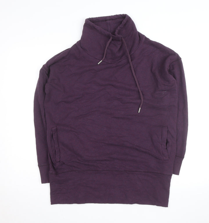 BAM Bamboo Clothing Womens Purple Long Sleeve Cowl Neck Pullover Hoodie Size M