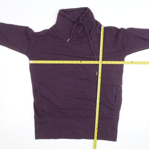 BAM Bamboo Clothing Womens Purple Long Sleeve Cowl Neck Pullover Hoodie Size M