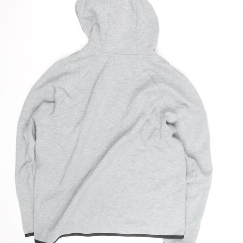 Nike Men's Grey Full Zip Hoodie Size L Regular Fit Sportswear