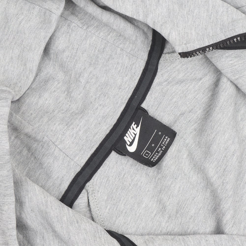 Nike Men's Grey Full Zip Hoodie Size L Regular Fit Sportswear