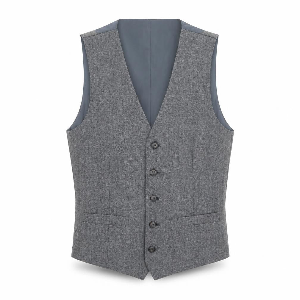 Marks and Spencer Men's Grey Wool Blend Waistcoat Size S Regular Fit