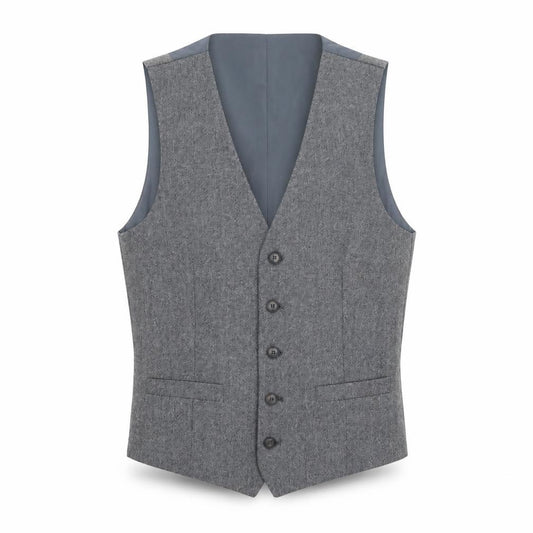Marks and Spencer Men's Grey Wool Blend Waistcoat Size S Regular Fit