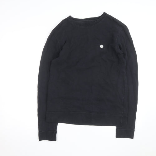 Pretty Green Men's Black Cotton Crew Neck Sweatshirt M