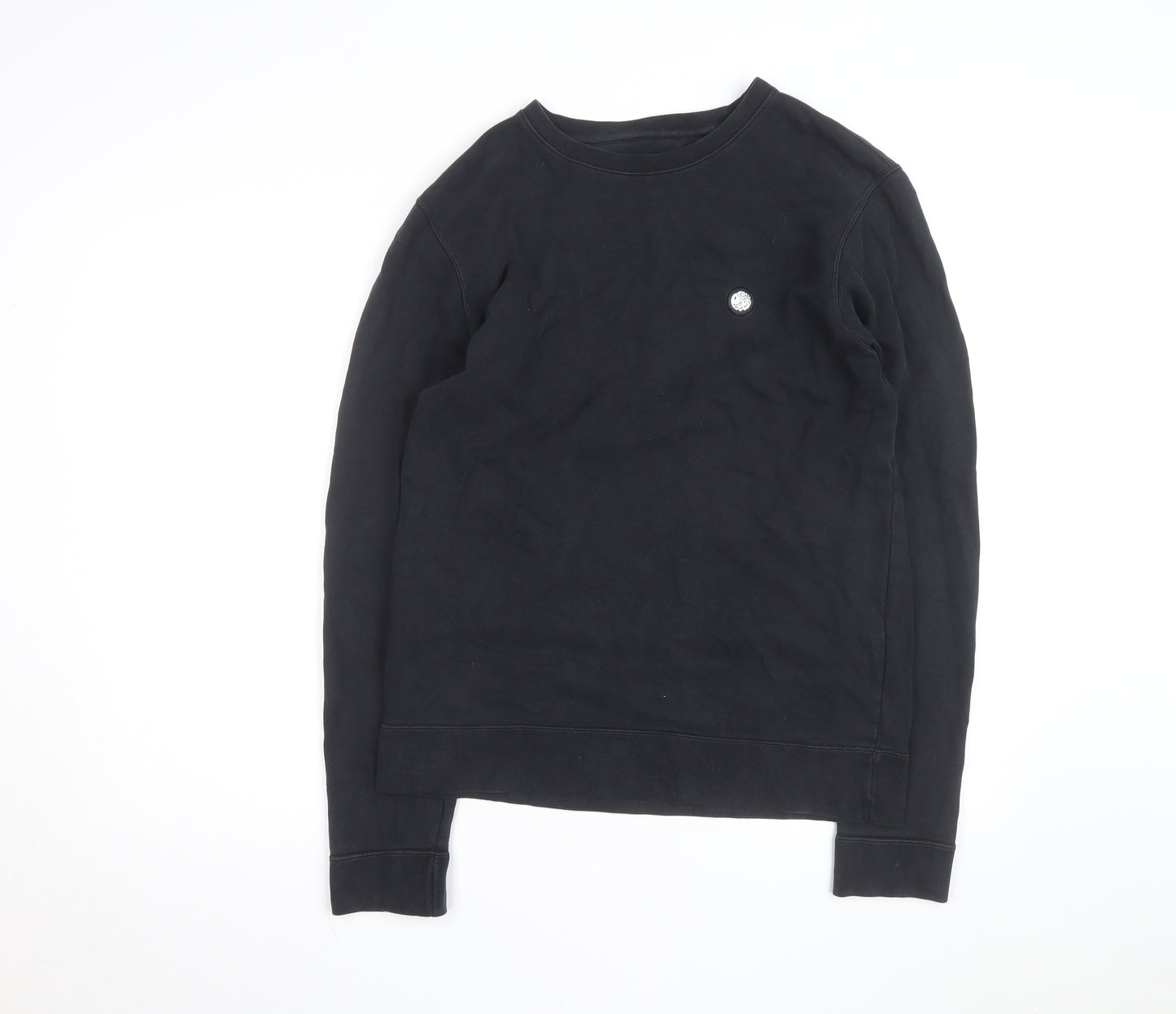 Pretty Green Men's Black Cotton Crew Neck Sweatshirt M