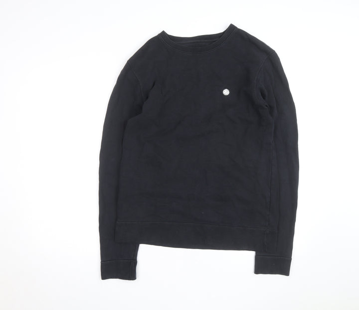 Pretty Green Men's Black Cotton Crew Neck Sweatshirt M