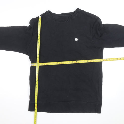 Pretty Green Men's Black Cotton Crew Neck Sweatshirt M